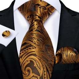 160cm Length Men's Tie Set Handkerchief Cufflinks Wedding Party Accessories Neck Ties Gift for Men Wholesale