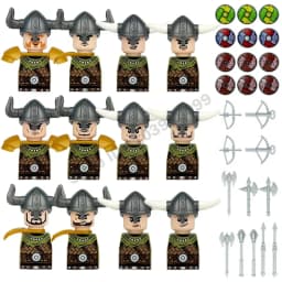 Crusader Knights Roman Warriors Middle Ages Medieval Europe Military Building Blocks Figures Castle Kingdom King Legion Set