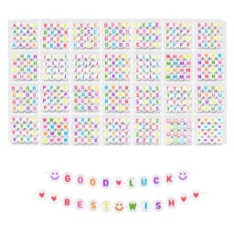Beadsky Alphabet Bead, 840/1400PCS bracelet making kit 28 styles of DIY beaded bracelet kit Alphabet bead craft