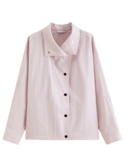 DUSHU 2026 Fall Women's Batwing Sleeve Cropped Utility Jacket with Multiple Pockets - Relaxed Fit Casual Outerwear for Daily