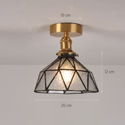 Modern Pendant Ceiling Lamp with Glass Shade for Kitchen Aisle Balcony Bedroom Home Art Deco Led Ceiling Lights Fixtures E27