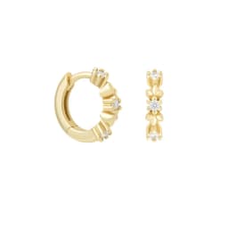 CRMYA Gold Silver Filled Hoop Earring CZ Zircon Heart Higgle Stud Earrings For Women Jewelry Earings Wholesale Aretes De Mujer