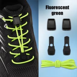 Elastic No Tie Shoelaces with Lock Buckle Stretch Quick Lace System for Sneakers Running Sports Shoes Adults Kids