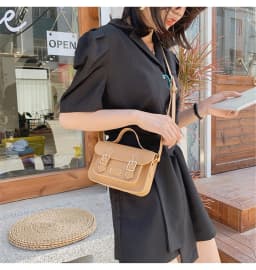 DIY Cambridge Bag Making Material Set PU Leather Handmade Satchel Backpack Handbag Shoulder Bags Crossbody Sewing Accessories