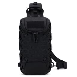 New Black Crossbody Chest Pack Durable Waterproof Sling Shoulder Backpack Large Capacity Crossbody Bag Hiking