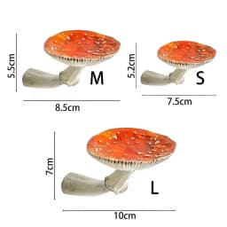 Floating Wall Shelf Mushroom Shape, Resin Hanging Shelf Handmade Display Rack Wall Mounted, Storage Organizer with Smooth Edge Lightweight Sturdy Mounting Hardware, for Bedroom Living Room Bathroom Entryway Hallway Plant Succulent Pot Modern Home Style