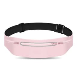 Ultra Slim Running Belt Bag 3 Pocket Reflective Water Resistant Waist Pack Adjustable Sports Phone Holder for Men Women