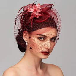Birdcage Bride Veil Wedding Hair Accessories Flowers Feather Mesh Veil Face Cover Multi Colors Korea Japan Black White