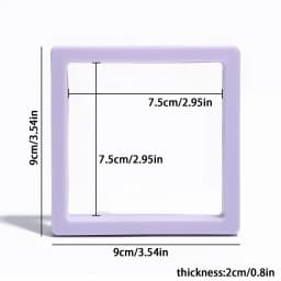 Black 3D Free Stand Suspension Floating Case Frame Membrane Display For Jewelry Storage Ring Earrings Necklace Accessories Box
