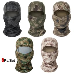 1pc/5pcs Stretchy Breathable Balaclava Cap Unisex Bicycle Motorcycle Helmet Inner Cap Outdoors Hiking Hunting Ski Mask Scarf