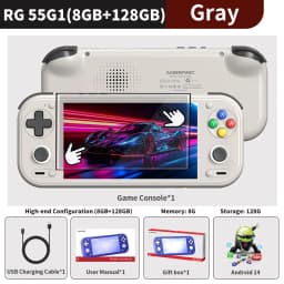 Anbernic RG 55G1 Retro Handheld Game Console 5.5" IPS Android 6000mAh 3D Hall Joystick Trigger AI WiFi RG55G1 Video Games Player