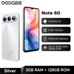DOOGEE Note 60 Smartphone 6150mAh Battery 6.56'' Display 32GB(3+29) 128GB 13MP Main Camera UNISOC T7225 Android 16 Mobile Phone