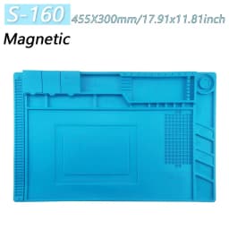 Magnetic Soldering Station Mat Antistatic High Temperature Resistance Silicone Work Mat for Electronic Phone Laptop Watch Repair