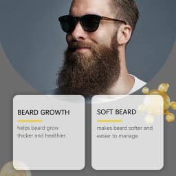 Beard Thickening Care Oil with Roller Ball 0.25mm Strengthen Hair Roots Nourishing Soften Beard Oil for Men Grooming Beard Care