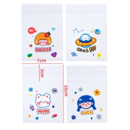 50pcs Opp Plastic Bag Self Adhesive Ocean Mermaid Transparent Plastic Bags Beads Jewelry Storage Packaging Gift Bag Card Holder