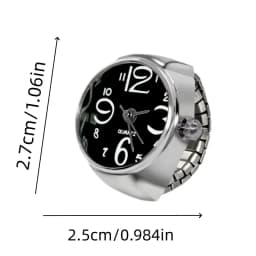 New Ring Watch Hot Selling Creative Arabic Numeral Scale Circular Dial Alloy Shell Finger Couple Men's And Women's Styles