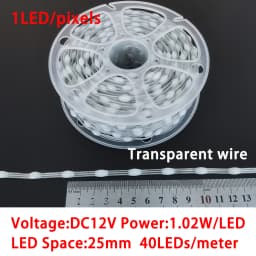 DC12V Seed Pixels Intelligent pixels 3channel RGB lights WS2811 WS2812 LED Pebble Pixel String Light RGB Addressable Full Color