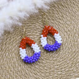INKDEW Small Earrings National Flag Colors Water Drop Earrings for Women Handmade Beads Crystal Earrings Gift Jewelry EA124