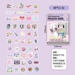 50pcs Korean DIY Scrapbooking Deco Stickers hand made Diary Album notebooks Junk Journaling Supplies Collage Sticker Aesthetics