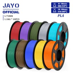 JAYO PLA Filament 1.75MM 10Rolls/set PLA 3D Printer Filament Multicolor For FDM 3D Printers Neatly Wound 3D Printing Materials
