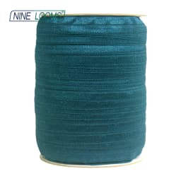 NINE LOOMS Plain Shiny Fold Over Elastics FOE 5/8" 15mm Spandex Band Tape Hair Tie Headband DIY Sewing Trim 50 100 Yard by Spool