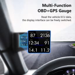 OBD2+GPS HUD P8 Speedometer On-board Computer Head Up Display Car Tachometer RPM Turbo BOOST Oil Pressure RPM Water Temp