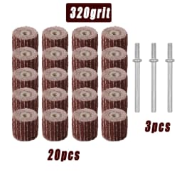 23pcs 10mm Flap Sanding Wheels for Dremel Accessories Abrasives Die Grinder Flapper Sander Drill Rotary Tool