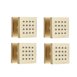 Chrome Black Brass Body Sprays Square Shower Spa Massage Body Jets Golden Concealed Shower Spray Head Faucet Accessory
