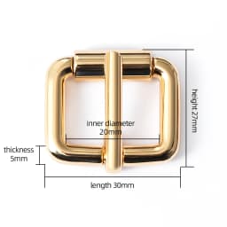 CRAZYSMITH 1PCS D Tail Hook Buckle D Ring Lobster Clasp Metal Roller Pin Buckle DIY Accessories for LV Bag Strap Belt Dog Collar