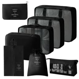 8Pcs Travel Organizer Set Portable Folding Suitcase Packing Cubes for Clothes Shoes Tidy Pouch Luggage Storage Bags
