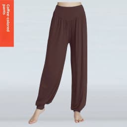 New Yoga Women's Square Dance Practice Pants Modal Cotton Elastic Large Size Loose Lantern Pants Summer Thin Model
