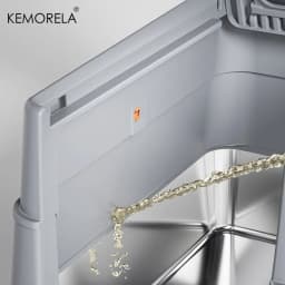 Upgraded Extra Large Enclosed Cat Litter Box with Durable Stainless Steel Base Removable Top for Semi-Enclosed Design High Fence