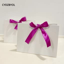 CYDZBYOL 10 Pcs Custom Logo Packaging For Small Businesses Valentines Day Gift Luxury Bag Wedding Birthday Packge Bag Custom