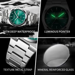Man Watch Quartz Watch Luxury Waterproof Luminous Date Week Stainless Steel Men's Watch Male Relógios Masculino Reloj Hombre
