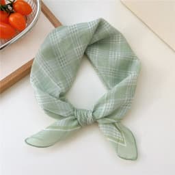 New Cloth Headband Polka Dot Fresh Floral Small Square Scarf Pastoral Style Scarves Women