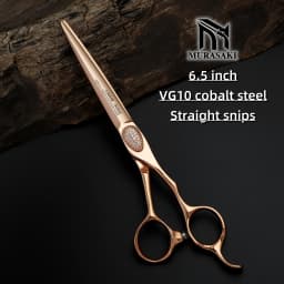 Professional Barber Scissors,6.3-6.8 Inch Black Coating Hair Cutting Shears,Top-Level VG10 Cobalt Steel Barbershop Accessories