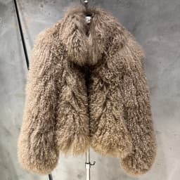 Mongolian Fur Jacket Stand Collar Women's Mongolian Fur Coat Winter Warm Winter Natural Fur Cloth 908