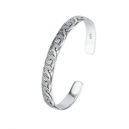 New Arrival Retro Wave Bracelets 925 Sterling Silver Jewelry Fashion Spray Personality Sweet Cloud Opening Bangles SL105