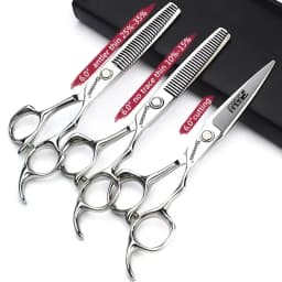 6 Inch Barber Specificlied Shears Professional Hairdressing Scissors Hairdresser Clippers Set Flat Thinning Hair Cutting Tools