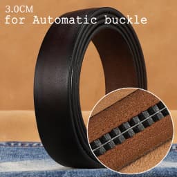 2.8cm 3.0cm 3.3cm 3.5cm 3.8cm Leather Belt Body No Buckle for Smooth Automatic Pin Buckle Belt Strap Without Buckle Men Women
