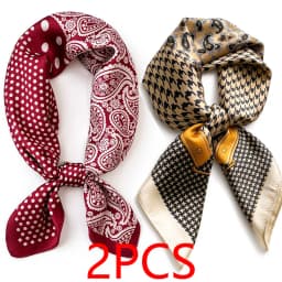 Luxury Silk Scarf Neckerchief Women's Silk Square Scarf Purse Scarf for Women Designer Silk Headscarf SJ01