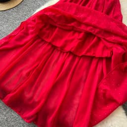 Elegant Sexy High Waist chiffon glitter Vacation Vestidos Slim Women Party Ceremonial Dress