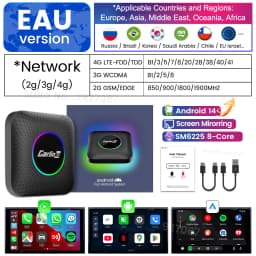 CarlinKit CarPlay Ai Box Android 13 SM6225 8 Cores 8G+128G Smart Android TV Box Wireless CarPlay Android Auto Support 512GB TF