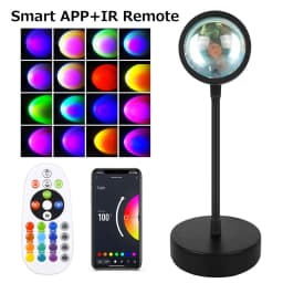 Tuya Smart Sunset Lamp Night Light Sunset Projector Smart Life APP Remote Led Lights For Photography Selfie Party Decoration