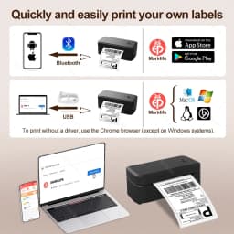 Marklife X4 Thermal Label Printer Portable Printer for 4x6 Mailing Packages Printing Bluetooth Automatic Label Recognition 2026