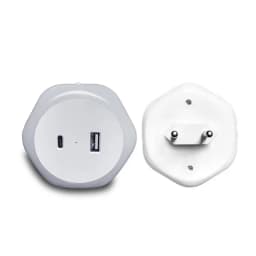 USB Plug Night Lamp EU Type-C Charger Port Auto Light Sensor Dimmable Warm White  Bedroom Hallway Stairs LED Bedside Lights