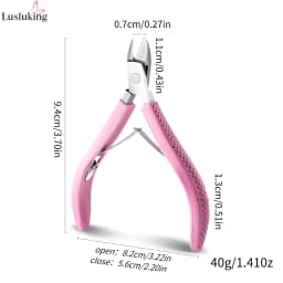New Nail Cuticle Scissors Manicure Remover Dead Skin Nippers Stainless Steel Cuticle Cutters Fingernail Clipper Silicone Handle