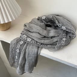 Cotton Linen Lace Splicing Scarf Lady Breathable Super Fairy Tulle Towel Literary Embroidery New Spring and Summer
