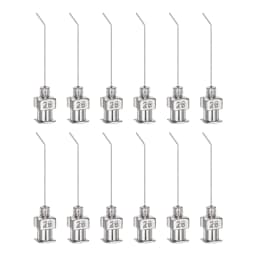 12pcs Dispensing Needles 14G 15G 16G 17G 18G 19G 20G 22G 24G 25G 26G 28G 30G 32G 34G 1" Blunt Tip Bent Needles with Luer Lock