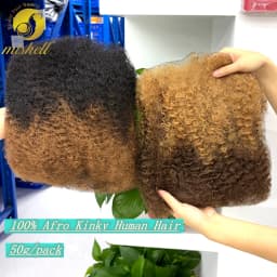Gray Color 4C Afro Kinky Bulk Human Hair 50g/Pack for Dreadlock Extensions Loc Repair Braiding Twist Tight Afro Kinky Human Hair